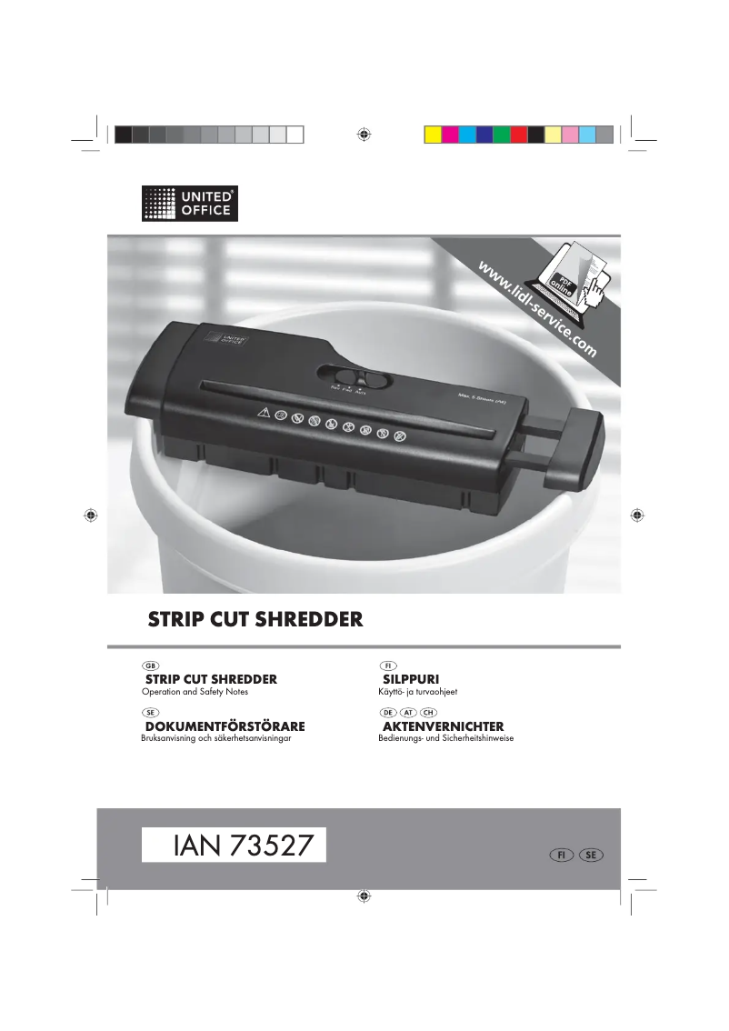 Imagen de la primera página del manual del dispositivo IAN 73527