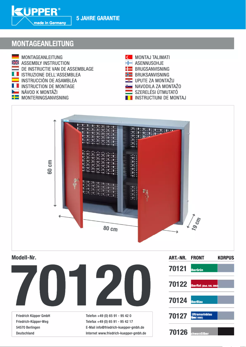 Imagen de la primera página del manual del dispositivo 70127