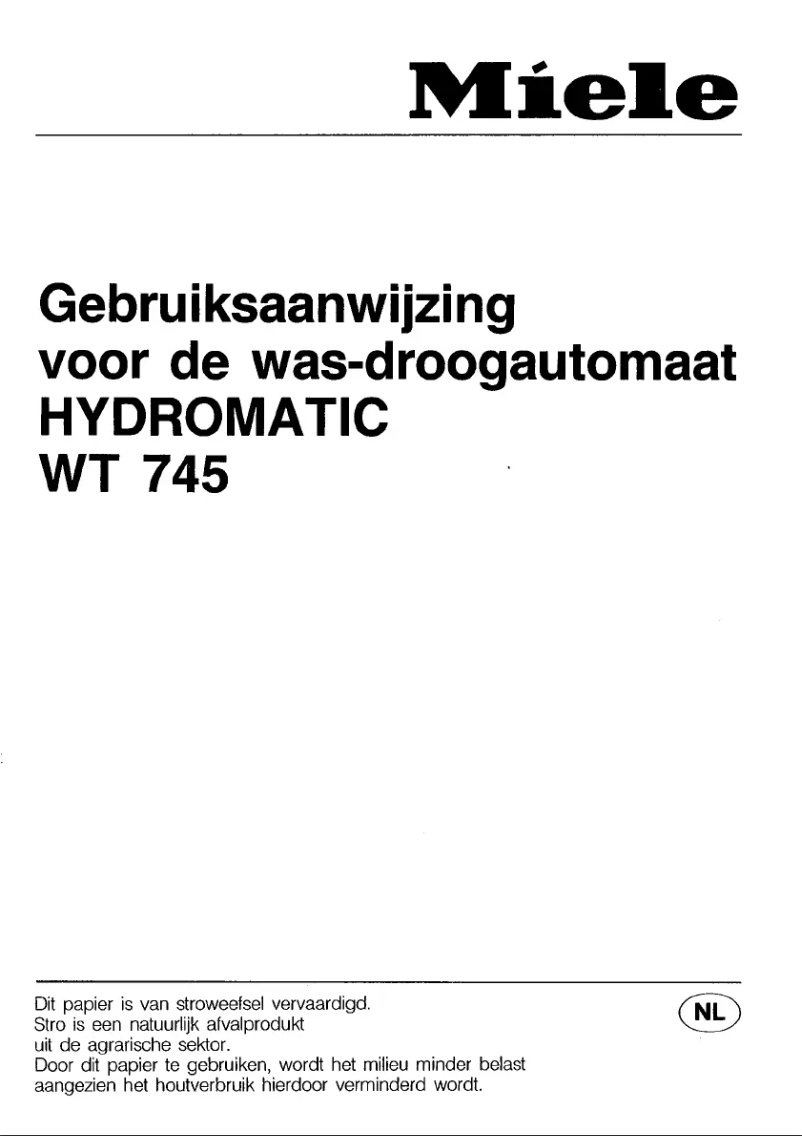 Imagen de la primera página del manual del dispositivo WT 745