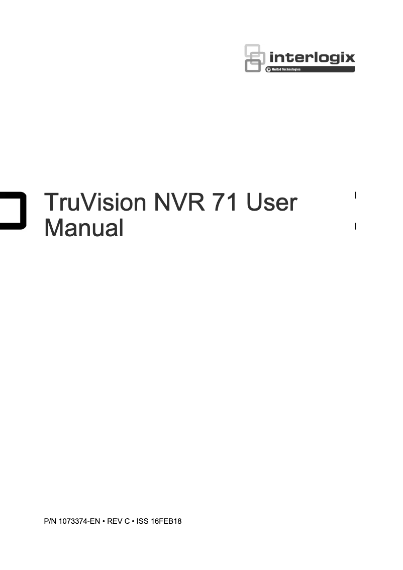 Página 1 del manual Manual de usuario Interlogix TruVision TVN-7101R