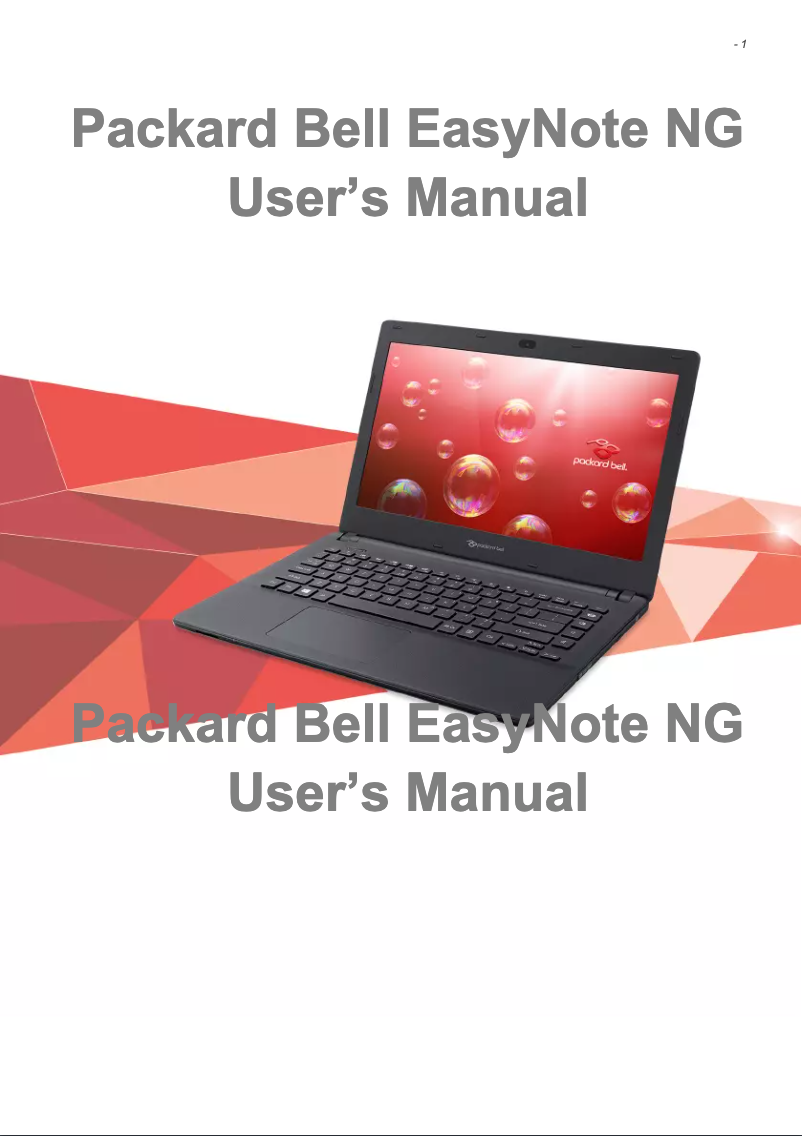 Página 1 del manual Manual de usuario Packard Bell EasyNote NG
