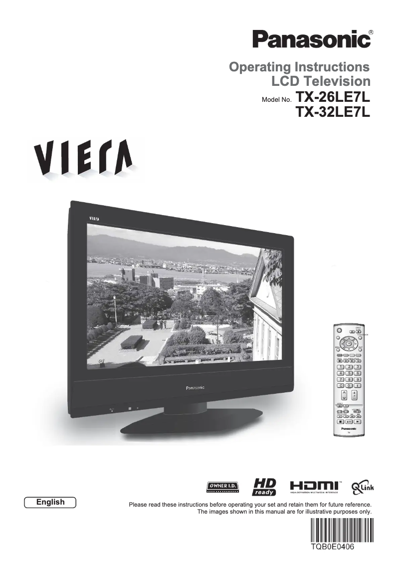 Imagen de la primera página del manual del dispositivo Viera TX-26LE7L