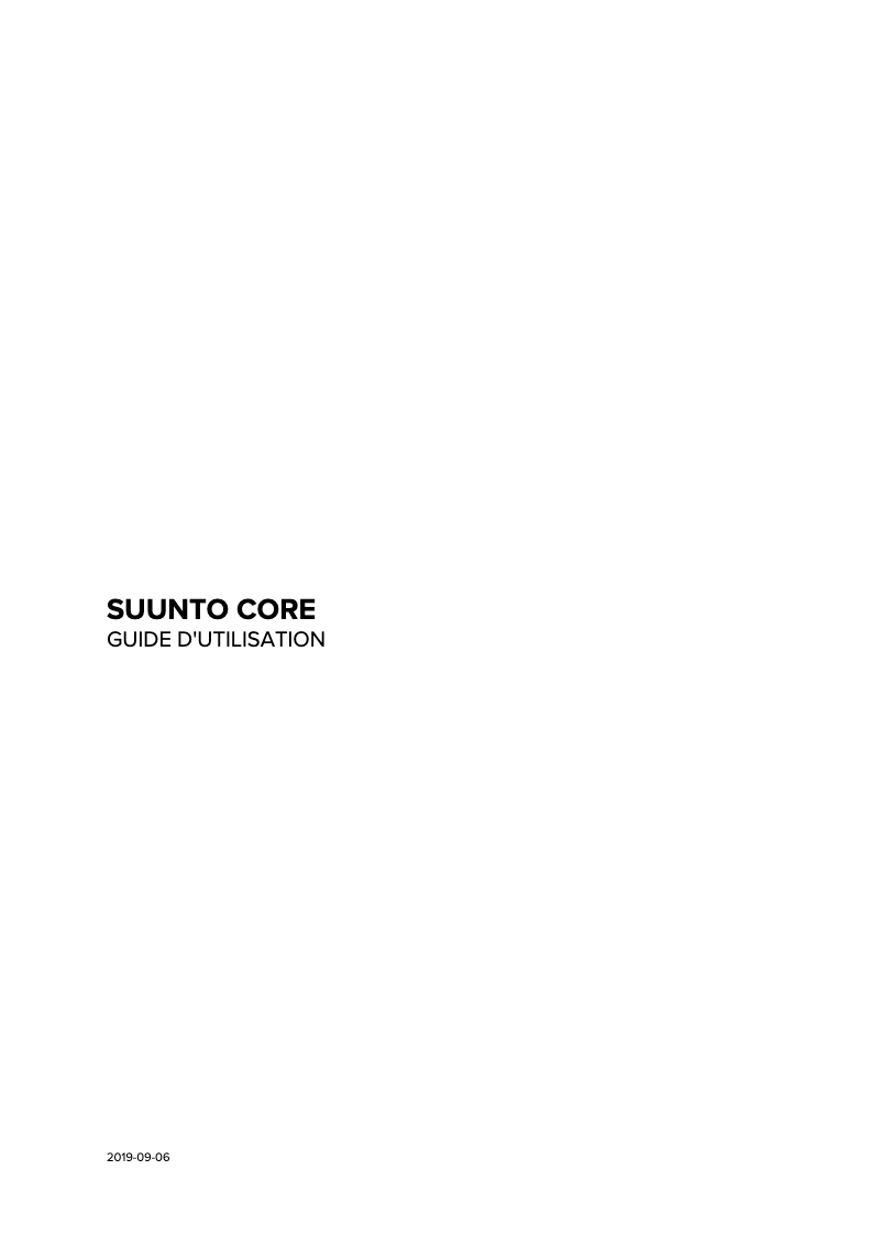 Página nº 1 - Manual de usuario Suunto Core Regular