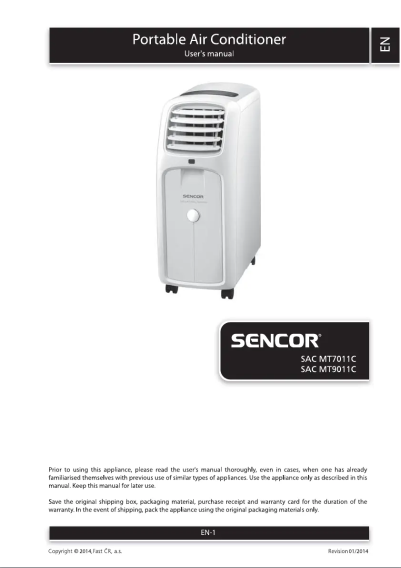 Página 1 del manual Manual de instrucciones Sencor SAC MT7011C