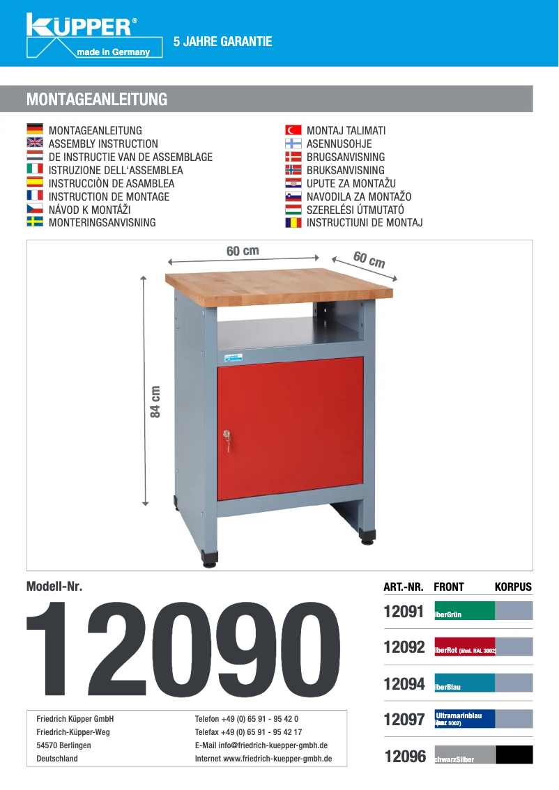 Página 1 del manual Manual de usuario Küpper 12097