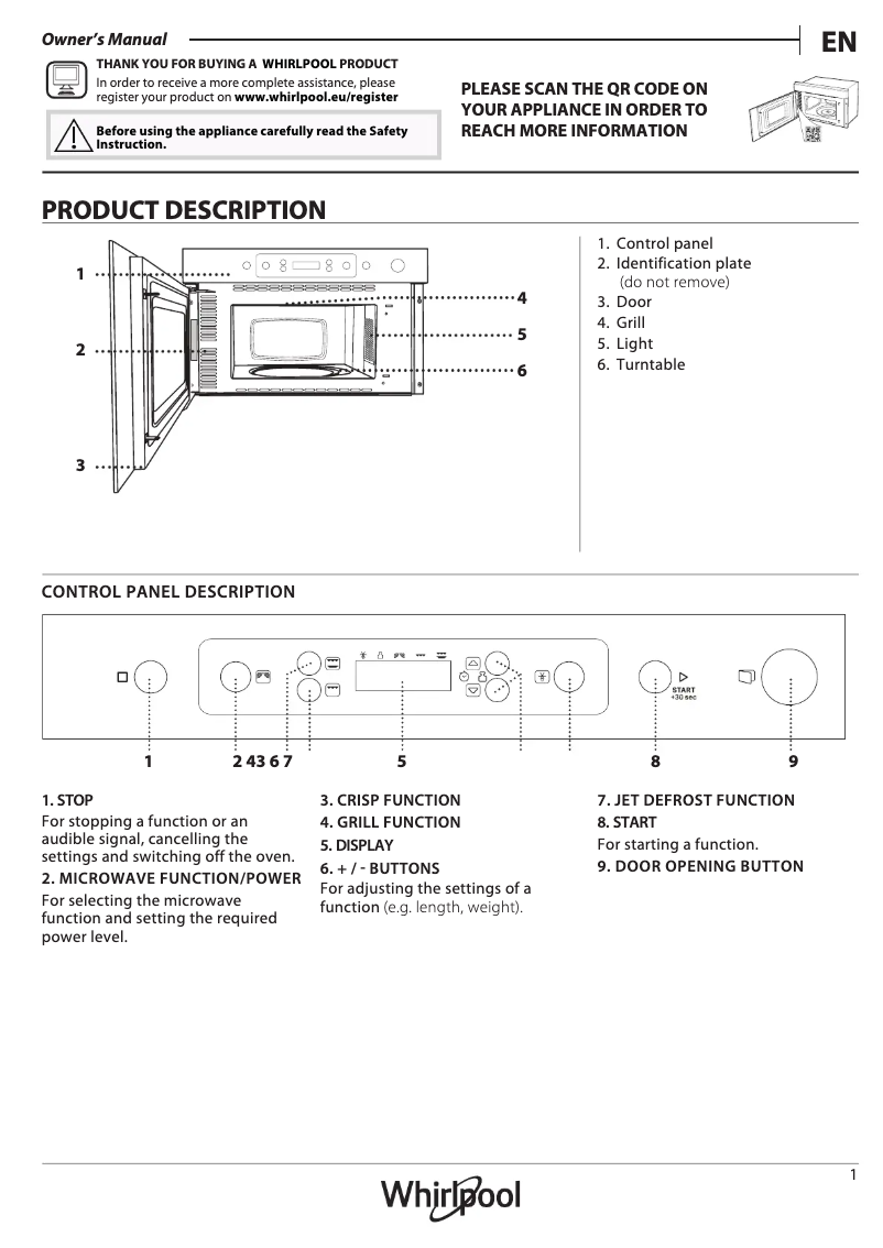 Imagen de la primera página del manual del dispositivo AMW 439