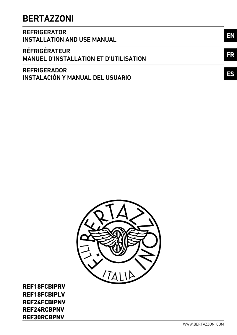 Imagen de la primera página del manual del dispositivo REF30RCBPNV