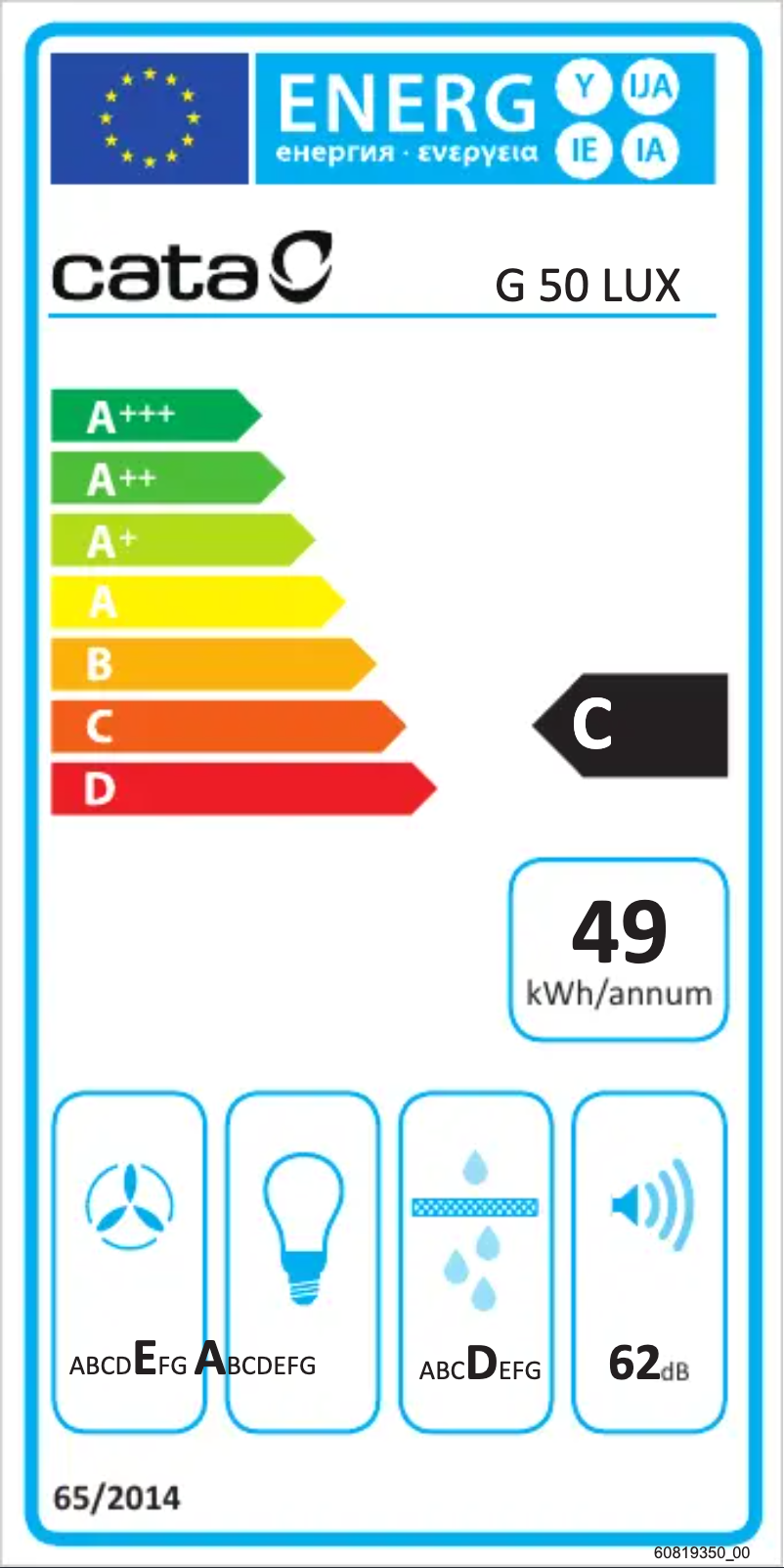 Imagen de la primera página del manual del dispositivo G 50 LUX GBK