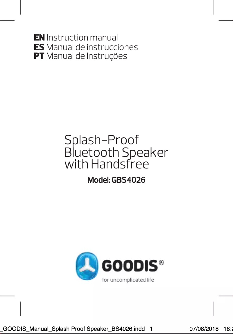 Página 1 del manual Manual de usuario Goodis GBS4786