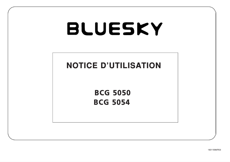 Página 1 del manual Manual de usuario Bluesky BCG 5050