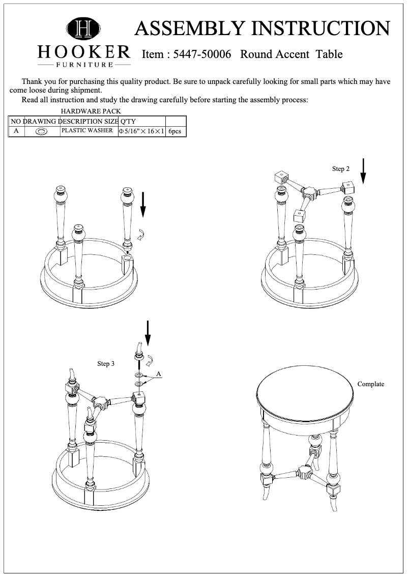 Imagen de la primera página del manual del dispositivo 5447-50006