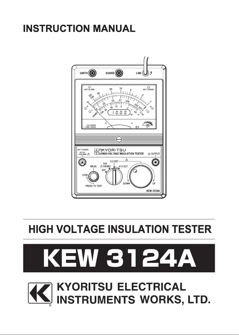 Página 1 del manual Manual de usuario Kyoritsu KEW3124A