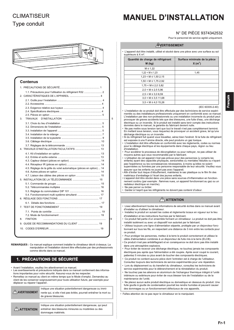 Página 1 del manual Manual de usuario Fujitsu ARXG09KLLAP