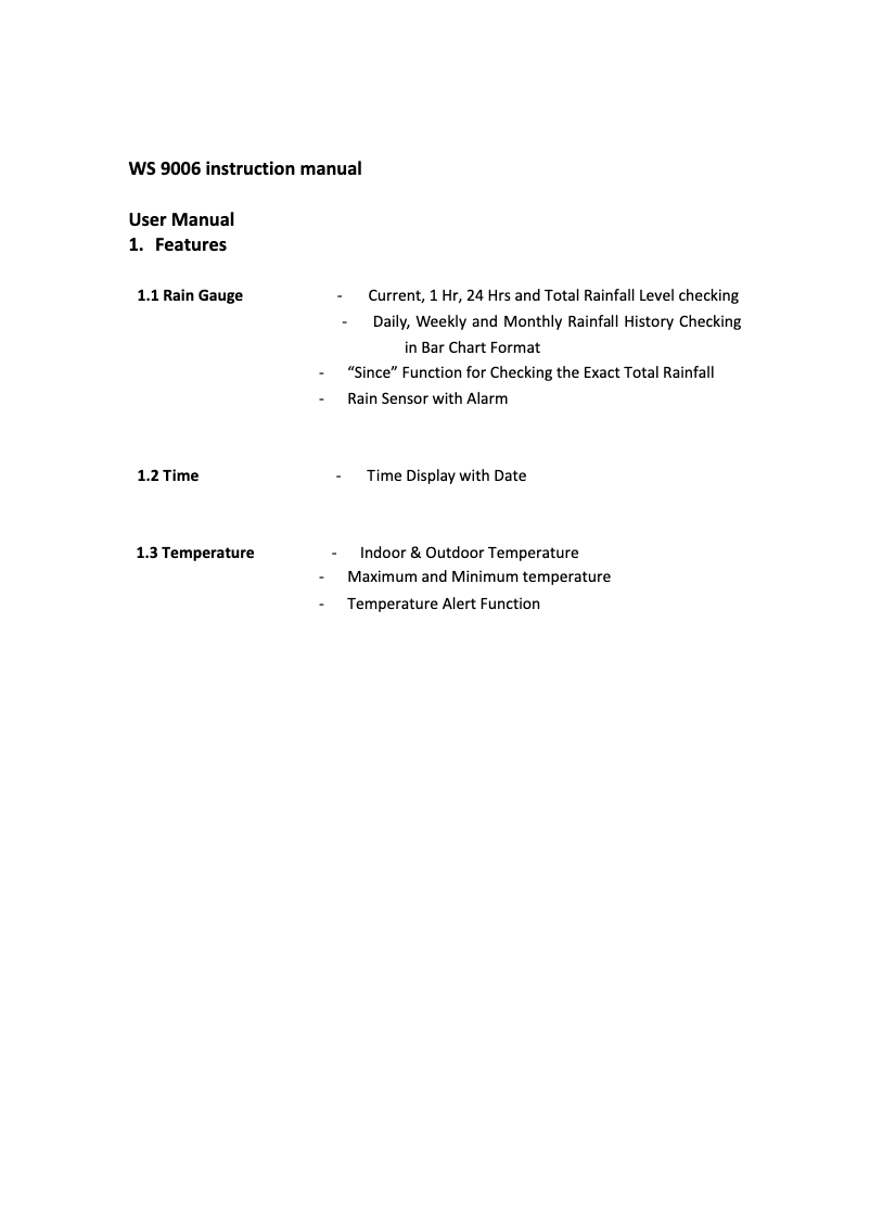 Página 1 del manual Manual de usuario Techno Line WS 9006