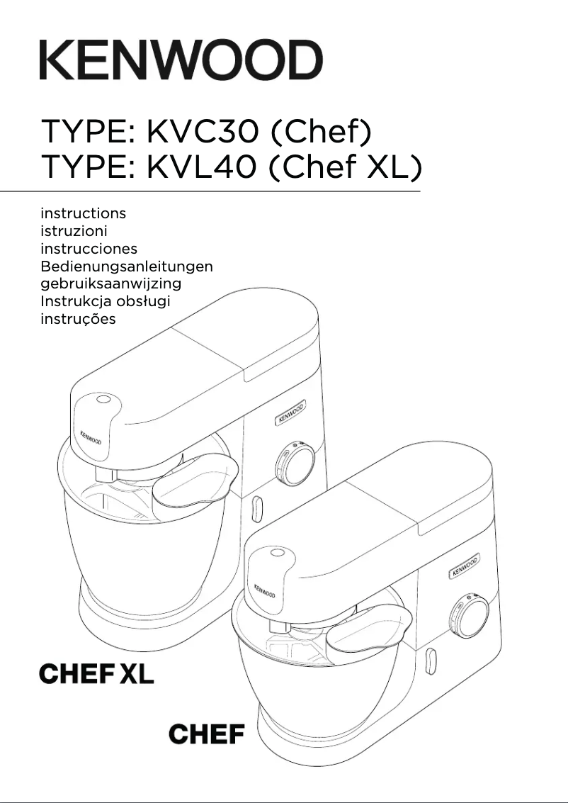 Página 1 del manual Manual de usuario Kenwood Chef XL KVL41