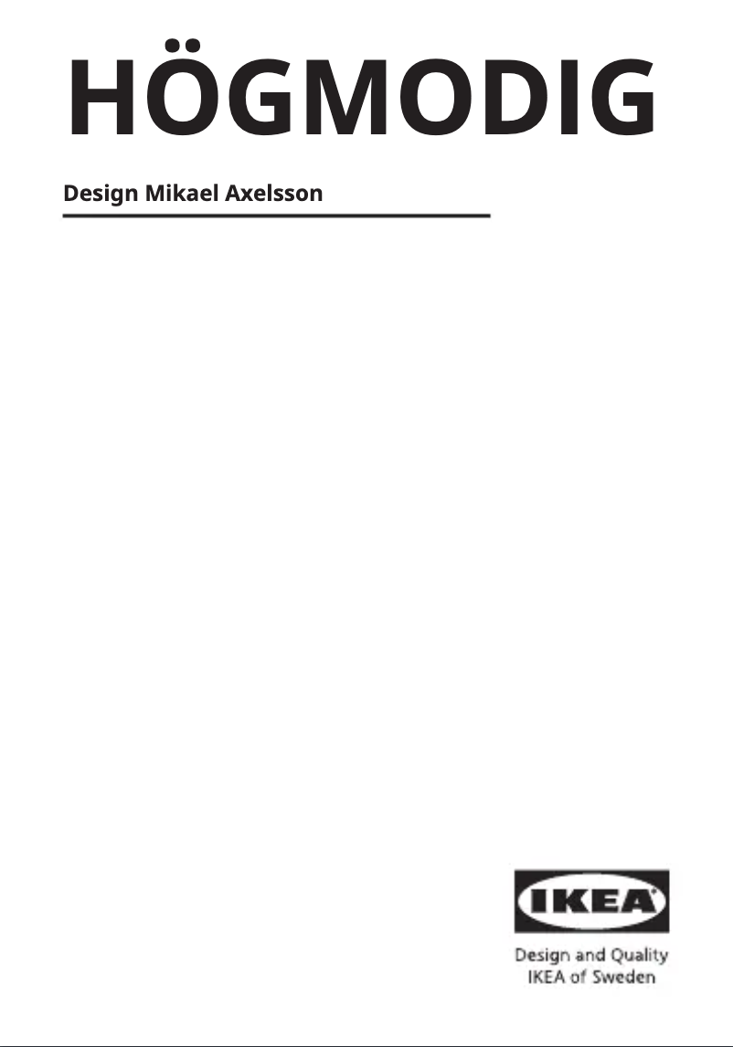 Imagen de la primera página del manual del dispositivo HÖGMODIG 903.589.62