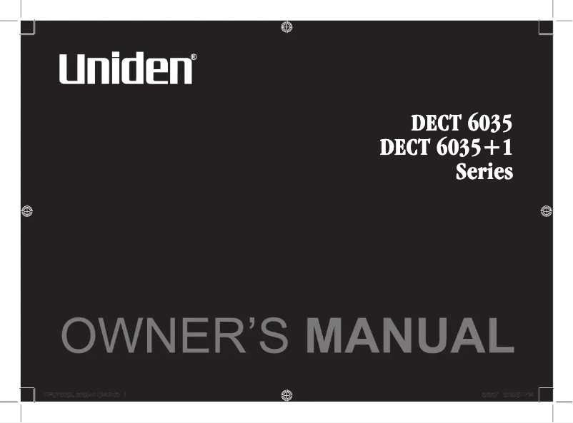 Página 1 del manual Manual de usuario Uniden DECT 6035