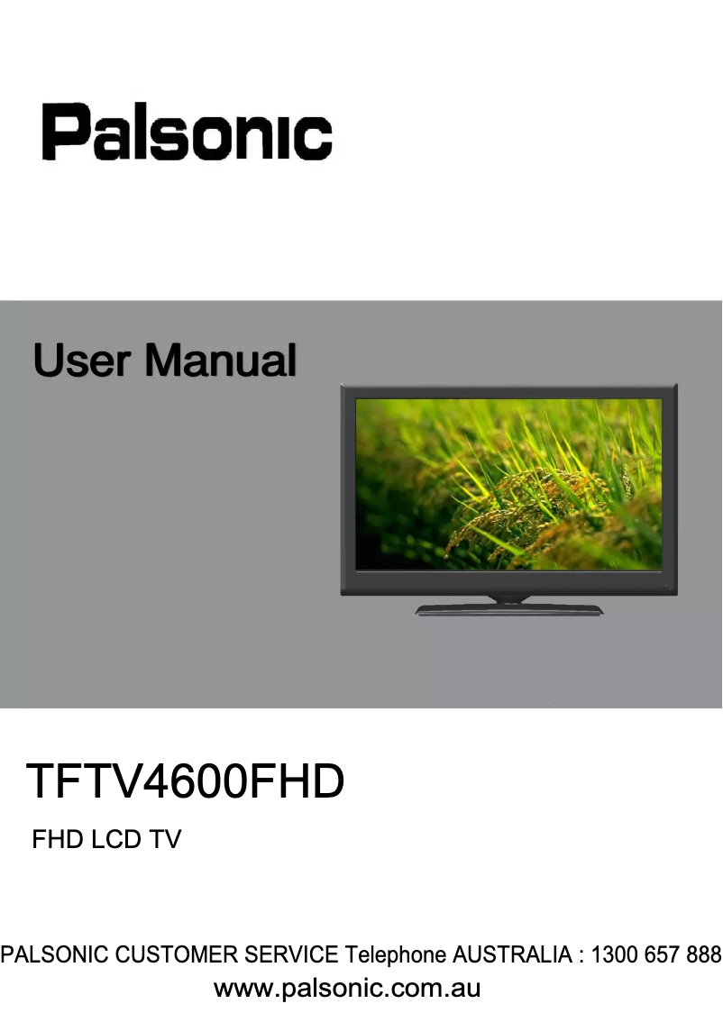 Página nº 1 - Manual de usuario Palsonic TFTV4600FHD