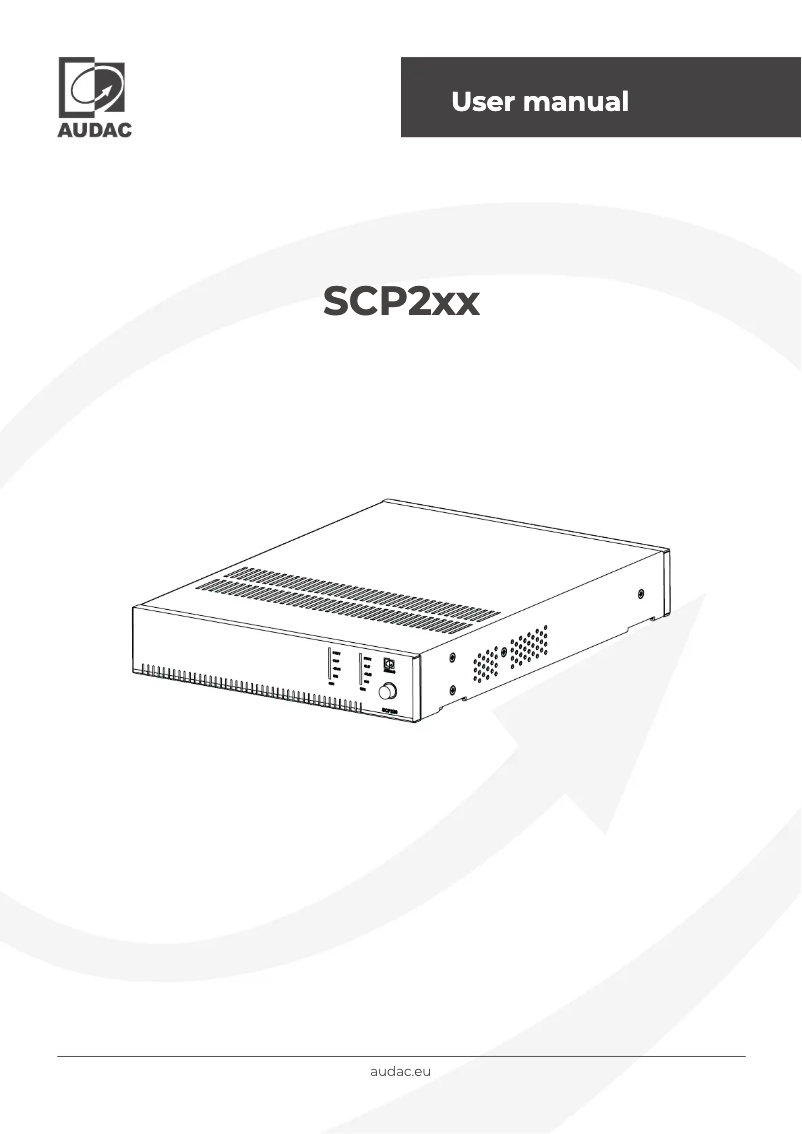 Página 1 del manual Manual de usuario Audac SCP212