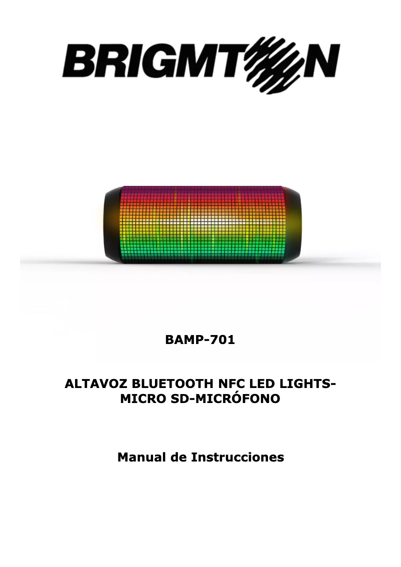 Imagen de la primera página del manual del dispositivo BAMP-701
