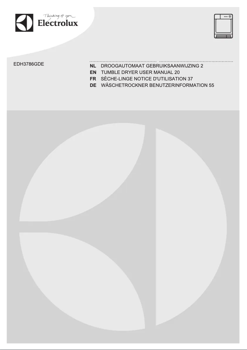 Imagen de la primera página del manual del dispositivo EDH3786GDE