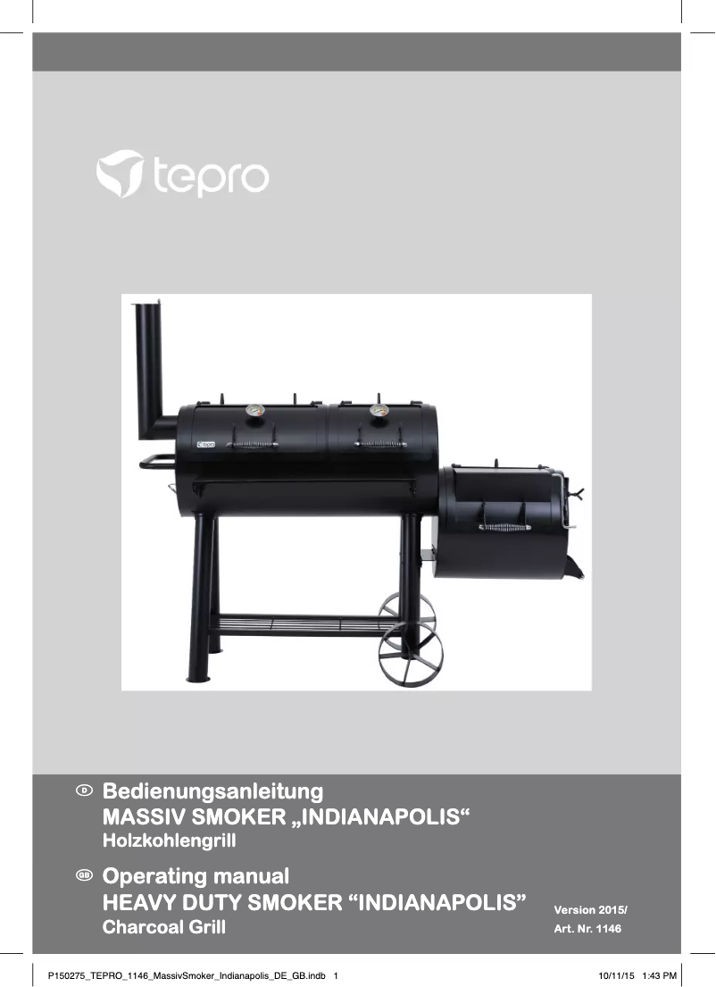 Página 1 del manual Manual de usuario tepro Indianapolis 1146