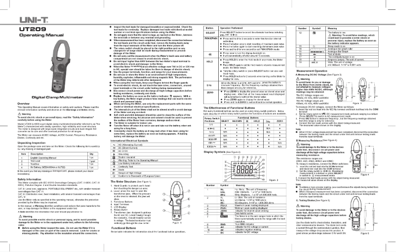 Página 1 del manual Manual de usuario Uni-T UT209