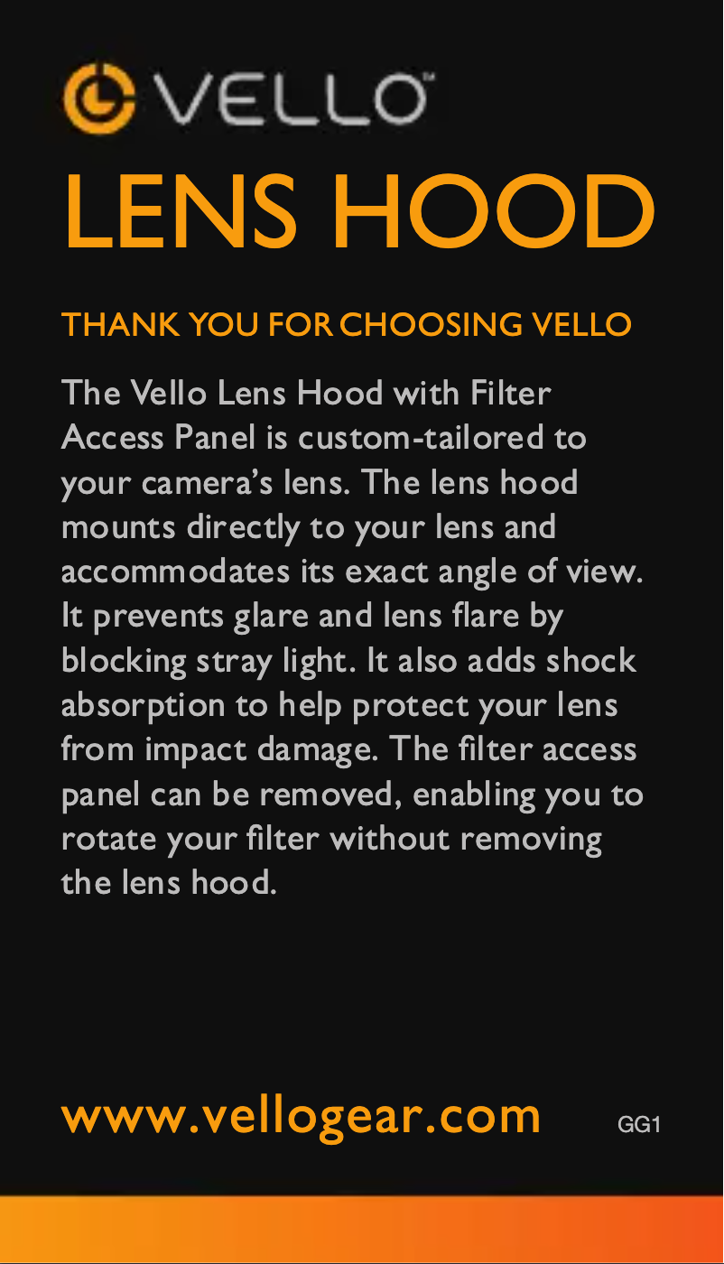 Página 1 del manual Manual de usuario Vello HB-50