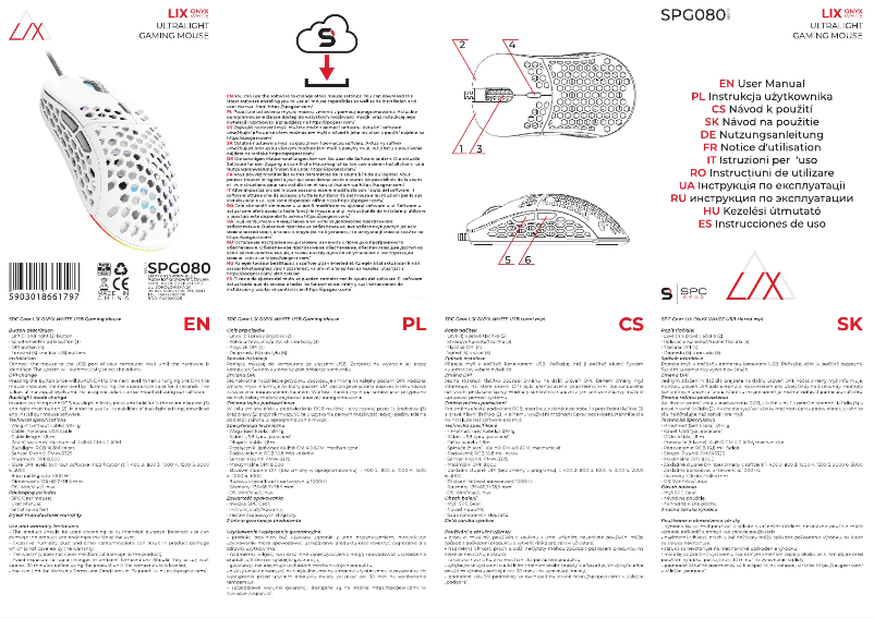 Página 1 del manual Manual de usuario SPC LIX PMW3325