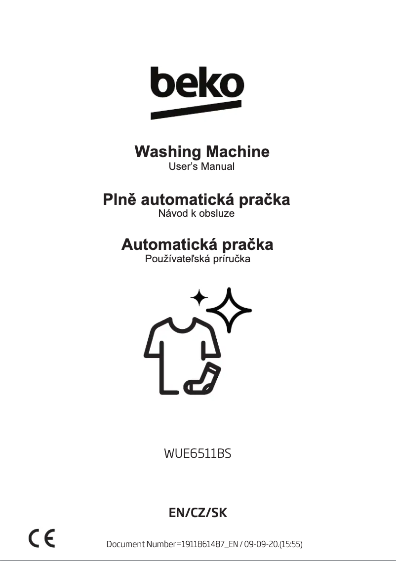 Imagen de la primera página del manual del dispositivo WUE6511BS