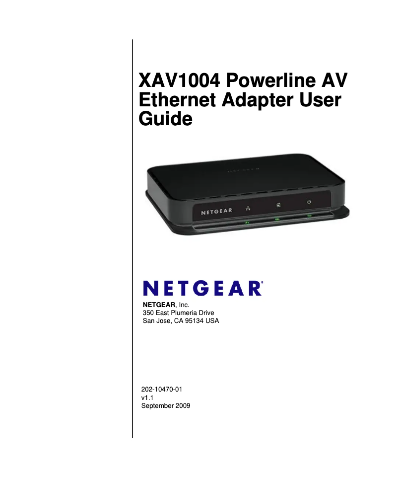 Página 1 del manual Manual de instrucciones Netgear XAV1004