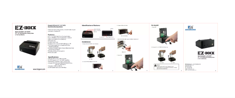 Imagen de la primera página del manual del dispositivo EZD-2535U