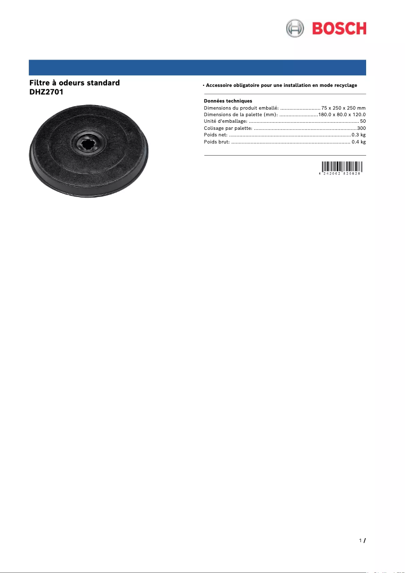 Imagen de la primera página del manual del dispositivo DHZ2701