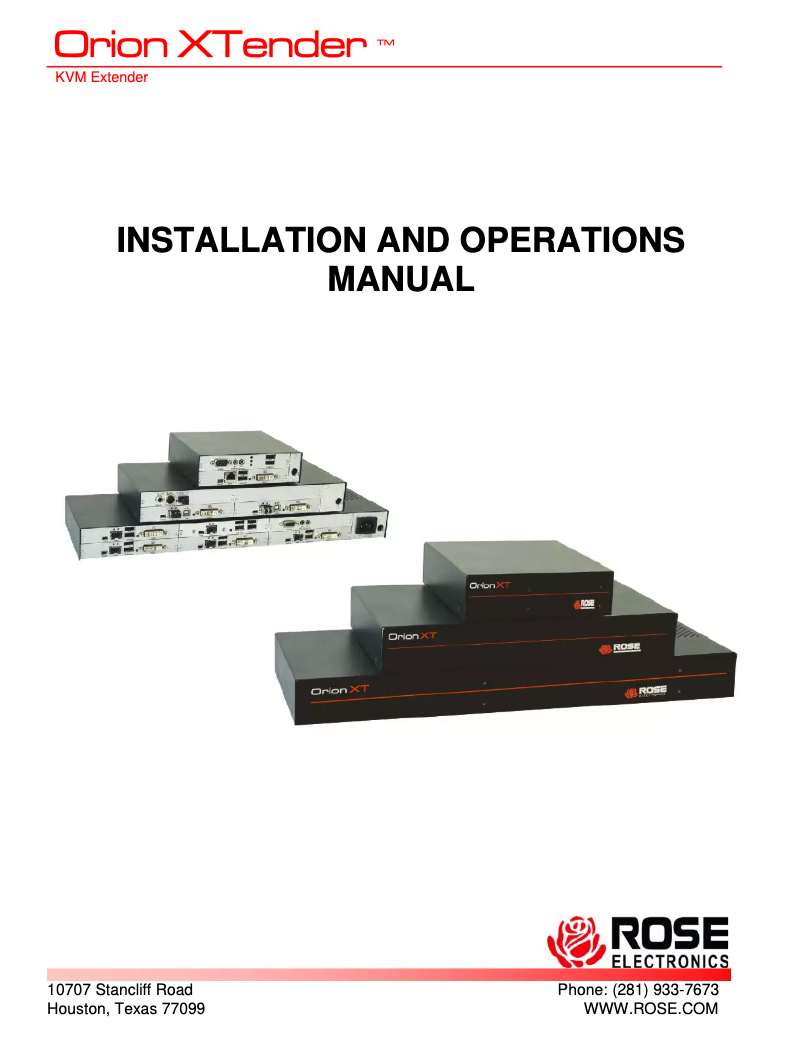 Imagen de la primera página del manual del dispositivo Orion XTender