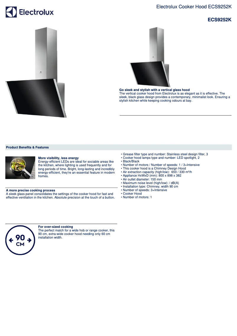 Página 1 del manual Manual de usuario Electrolux ECS9252K