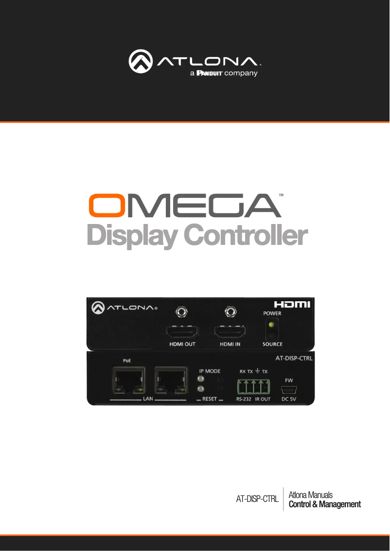 Imagen de la primera página del manual del dispositivo AT-DISP-CTRL