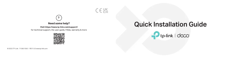 Imagen de la primera página del manual del dispositivo Deco BE65-5G