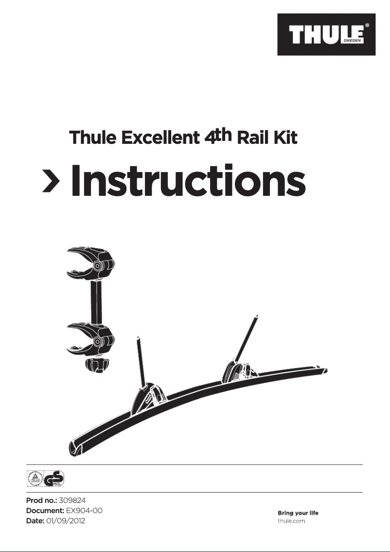 Página 1 del manual Manual de usuario Thule Excellent Elite G2 4th Rail Kit