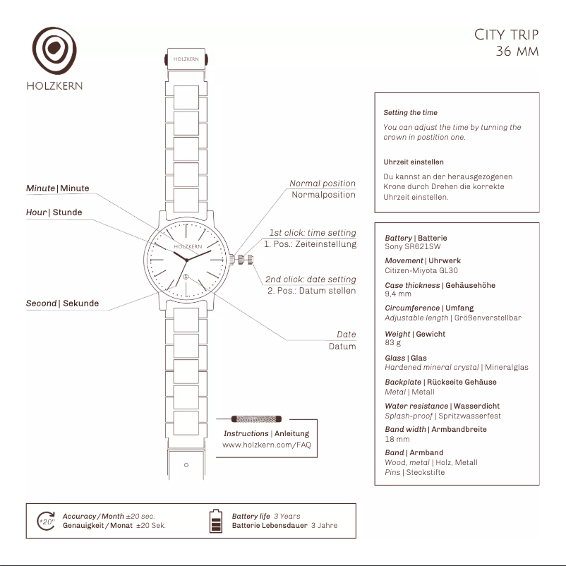 Imagen de la primera página del manual del dispositivo Camden