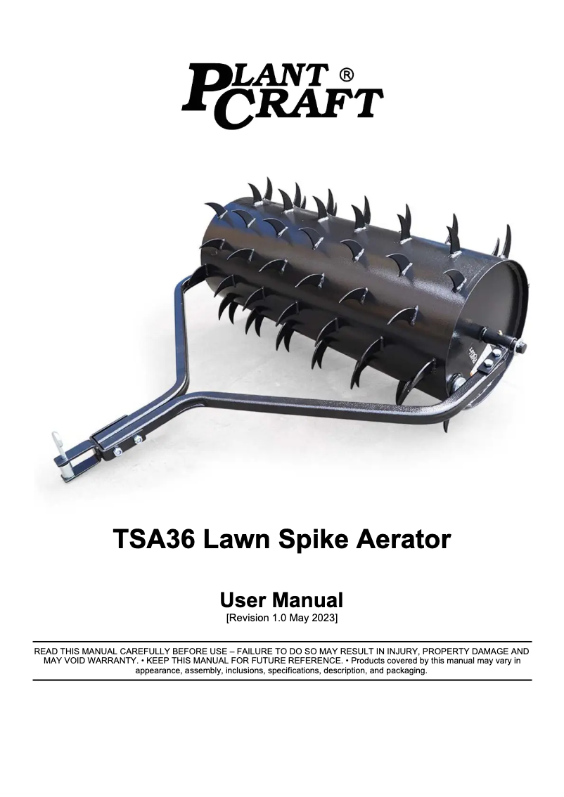 Página 1 del manual Manual de usuario Plant Craft TSA36