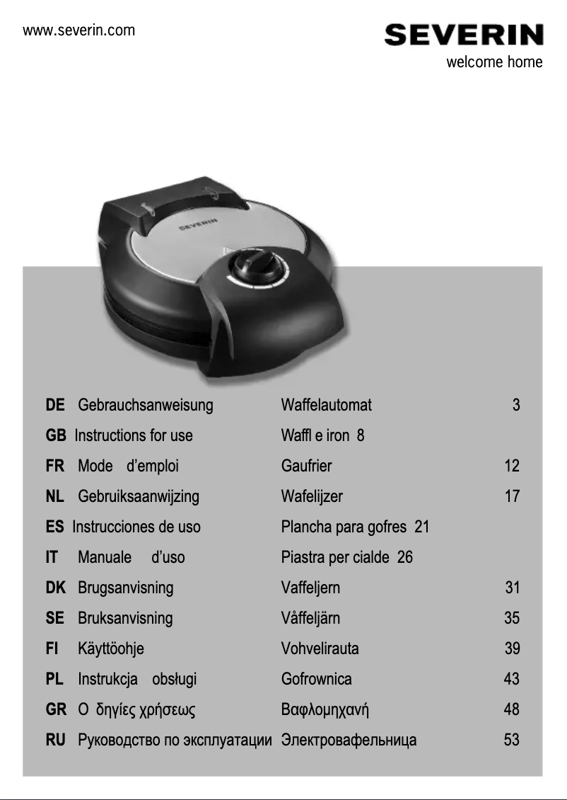 Imagen de la primera página del manual del dispositivo WA 2103