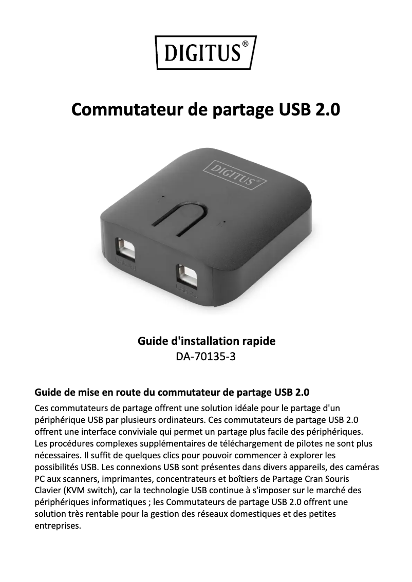 Imagen de la primera página del manual del dispositivo DA-70135-3