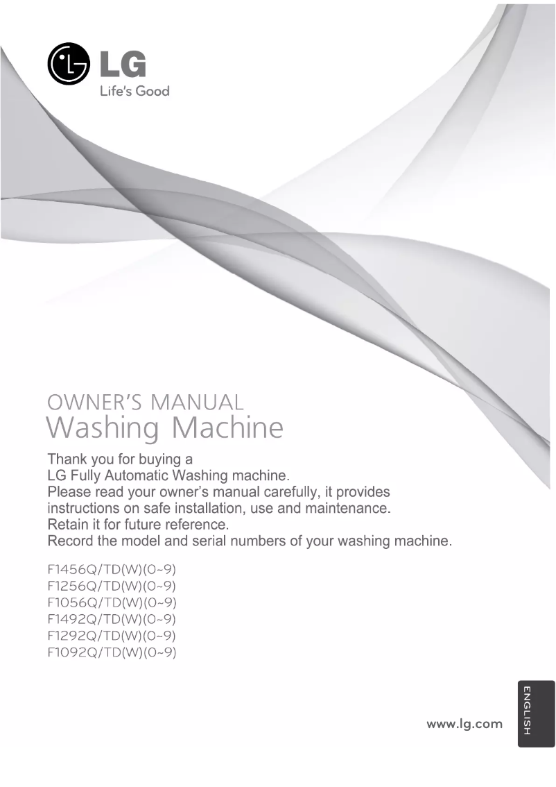 Página 1 del manual Manual de usuario LG F1092QD