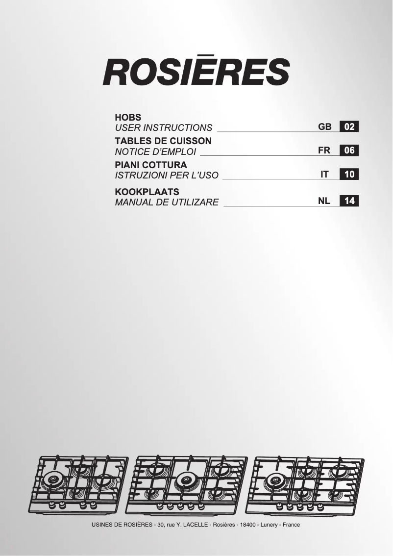 Imagen de la primera página del manual del dispositivo RHG6D5WC5X