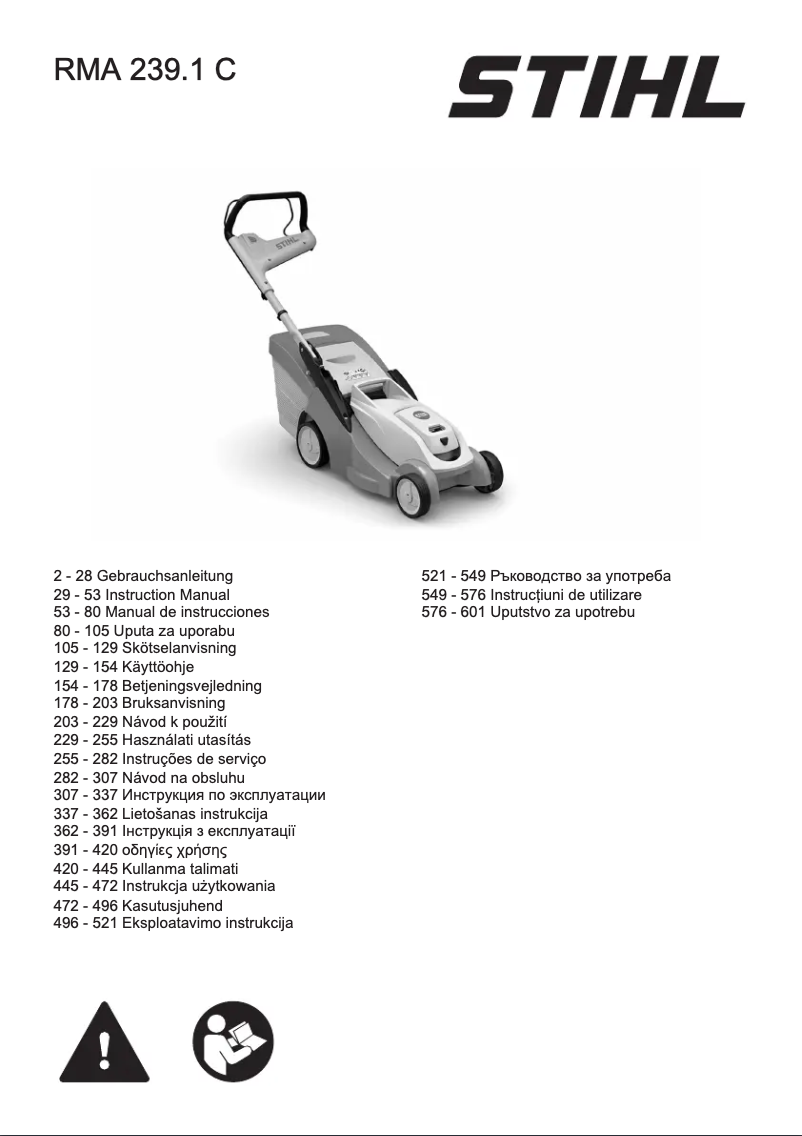 Página 1 del manual Manual de usuario Stihl RMA 239.1