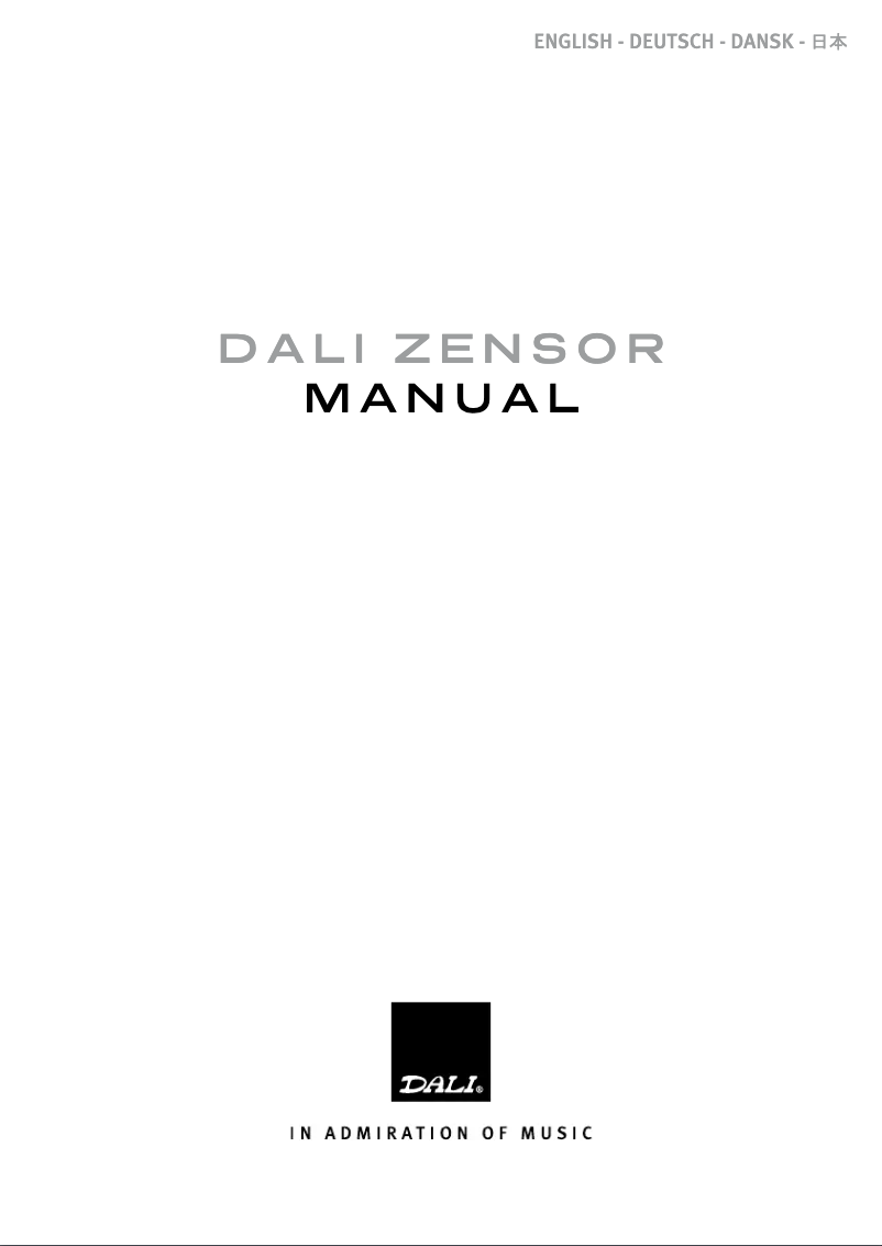 Página 1 del manual Manual de usuario Dali Zensor Vokal