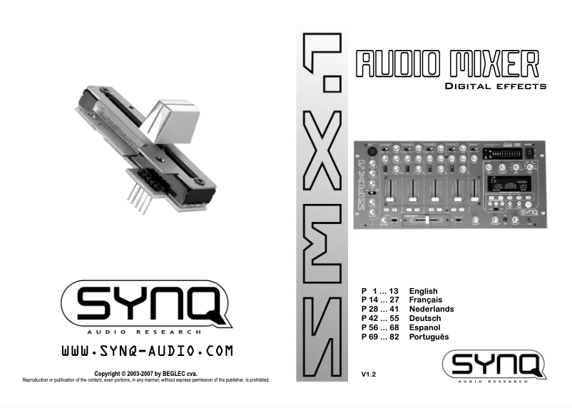 Página 1 del manual Manual de usuario SynQ SMX-1