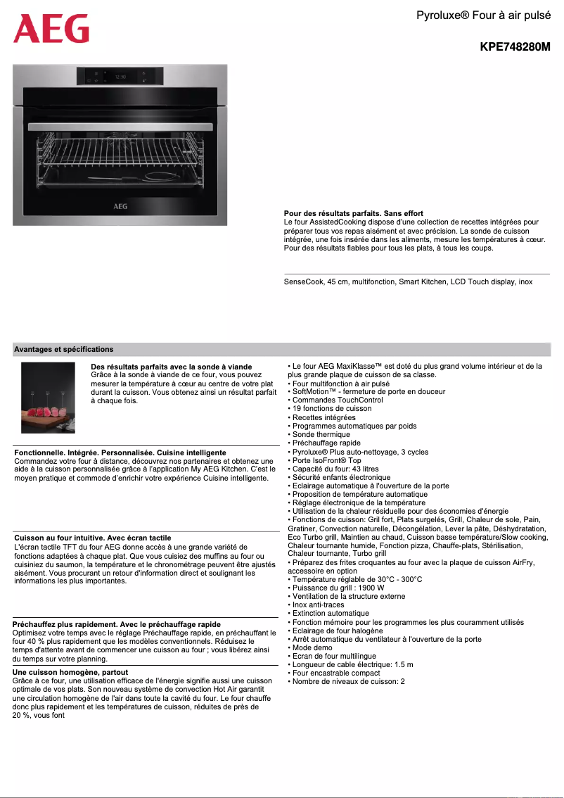 Imagen de la primera página del manual del dispositivo KPE748280M
