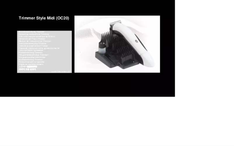 Imagen de la primera página del manual del dispositivo Style Midi OC20