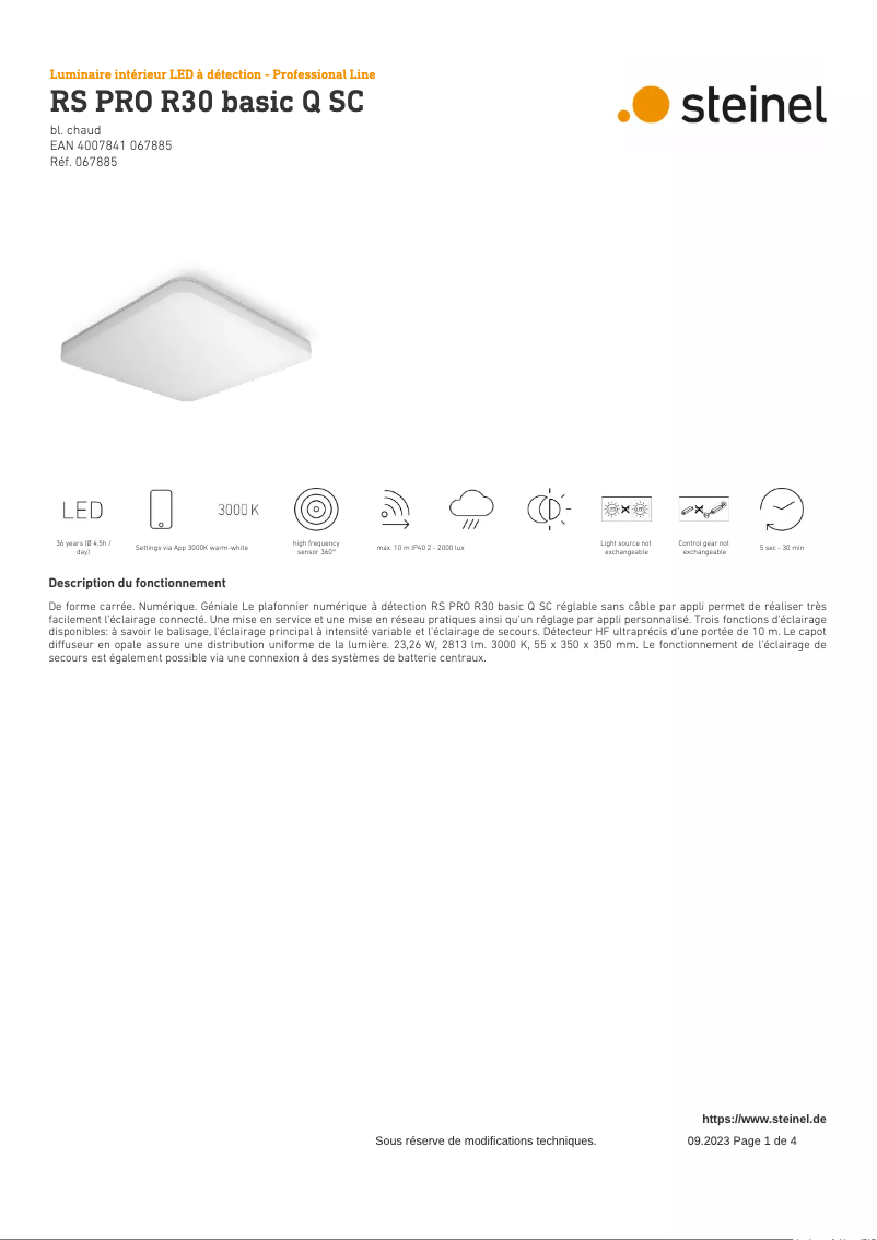 Imagen de la primera página del manual del dispositivo RS PRO R30 Basic Q SC